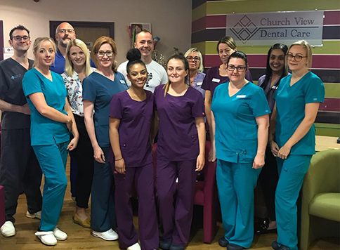 The team of dentists and practice staff at the Church View Dental Care practice.