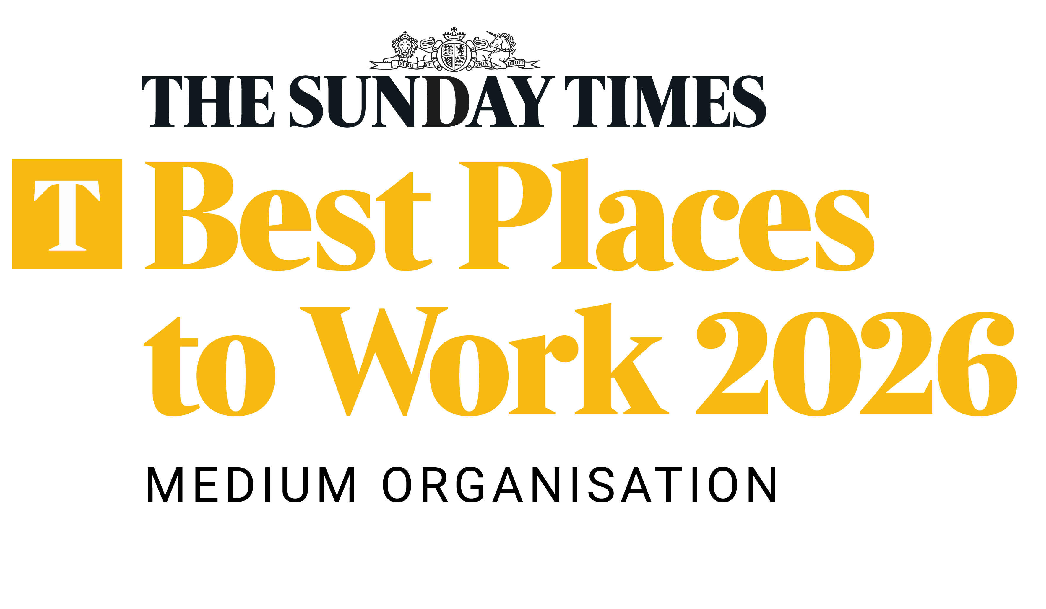The Sunday Times Best Places to Work 2026 Medium Organisation Image